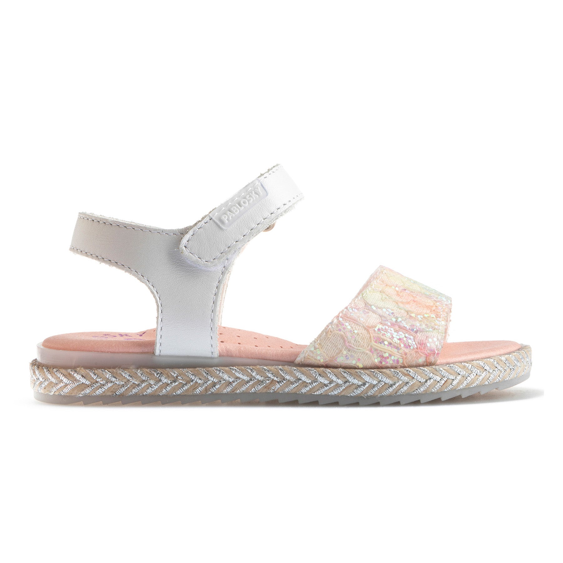 White sale glitter sandals