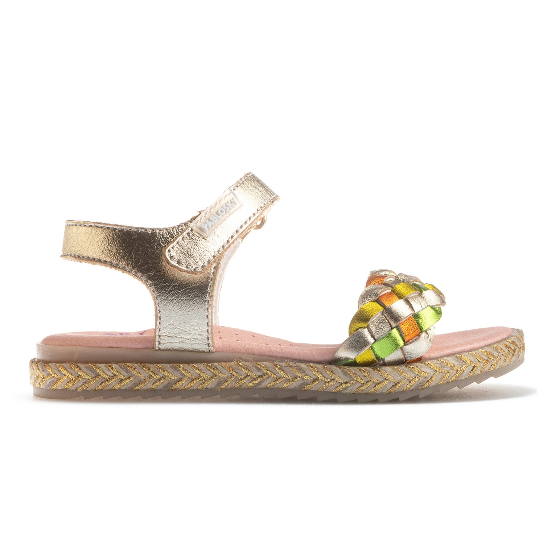 Gold slip deals on sandals