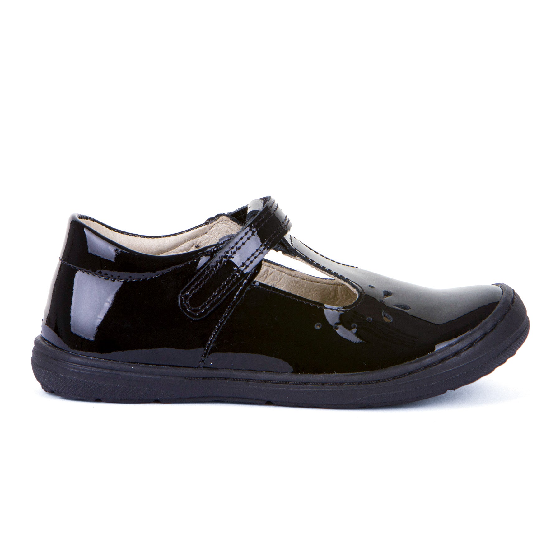 Girls black sale velcro shoes